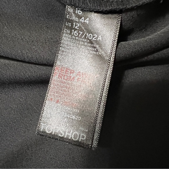 Topshop Satin Trim Black Blazer Dress 12 - Picture 5 of 11